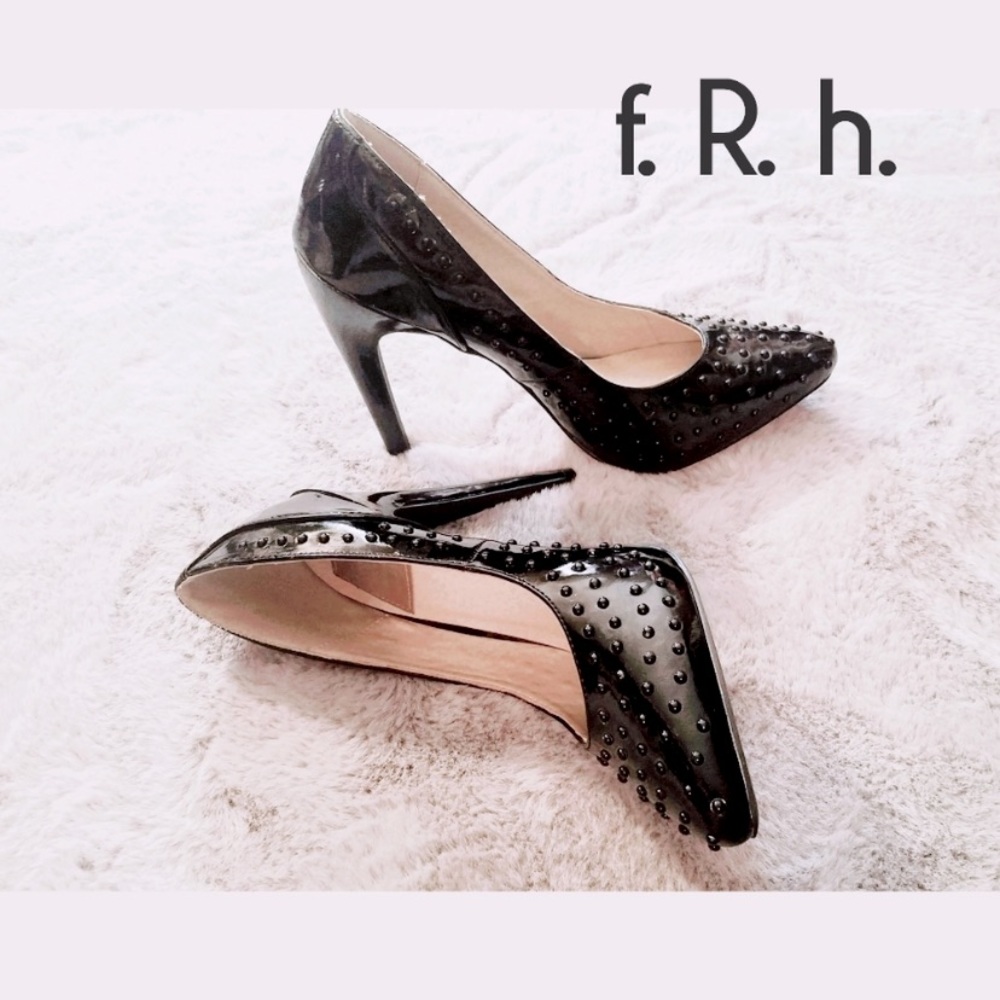 fRh Farenheight Black Ariel Pumps vegan leather